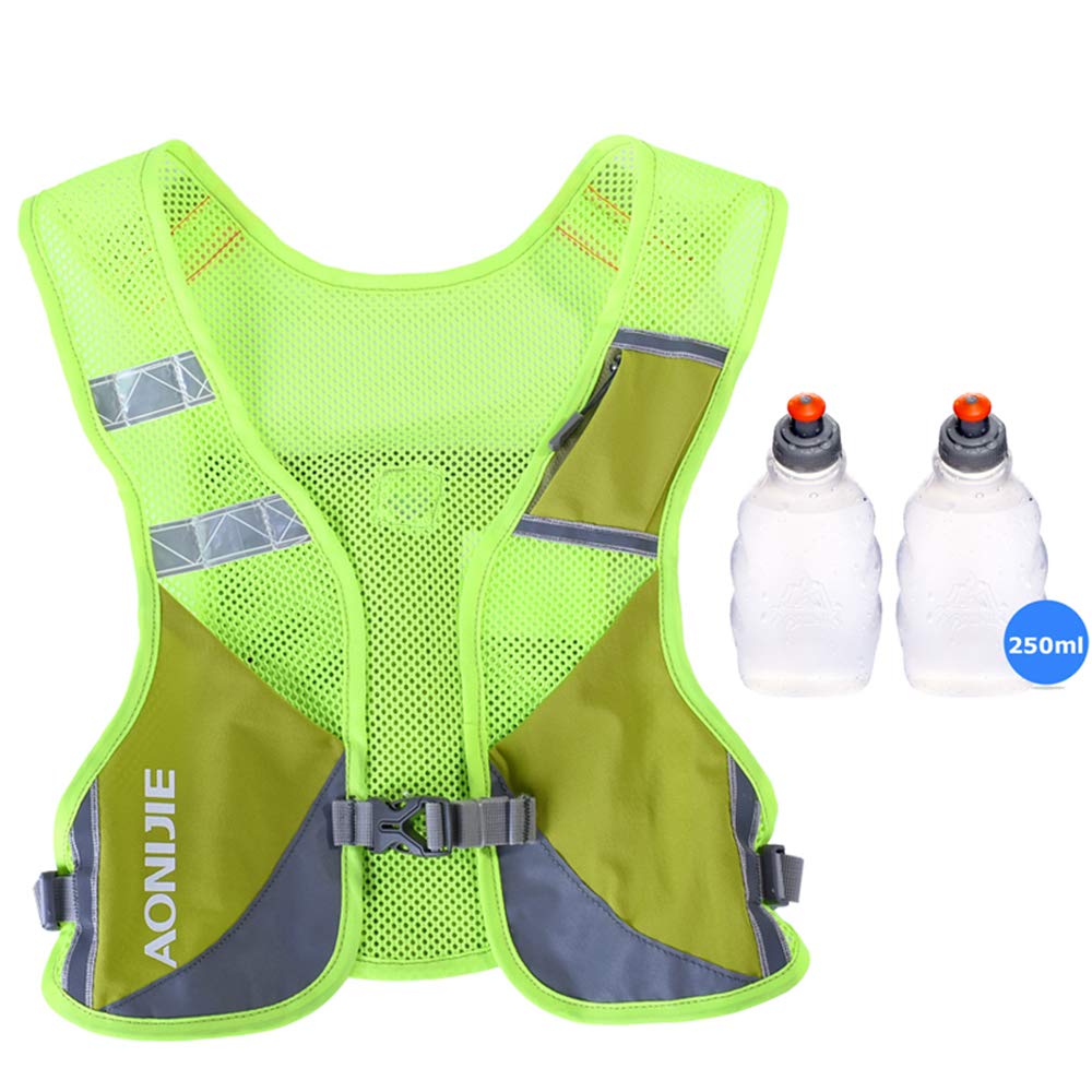 AONIJIEMen Women light Running Vest Pack Reflective Breathable Hydration Backpack Hiking Camping Marathon Cycling Race
