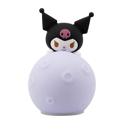 BANDAI Hello Kitty & Friends Little Moon Light – Kuromi Night Lamp for Kids Age 3+ | 11cm Kawaii Collectable for a Childs or Fans Bedroom | Official Sanrio Gift | Collect All 5 Cute Characters - Kuromi
