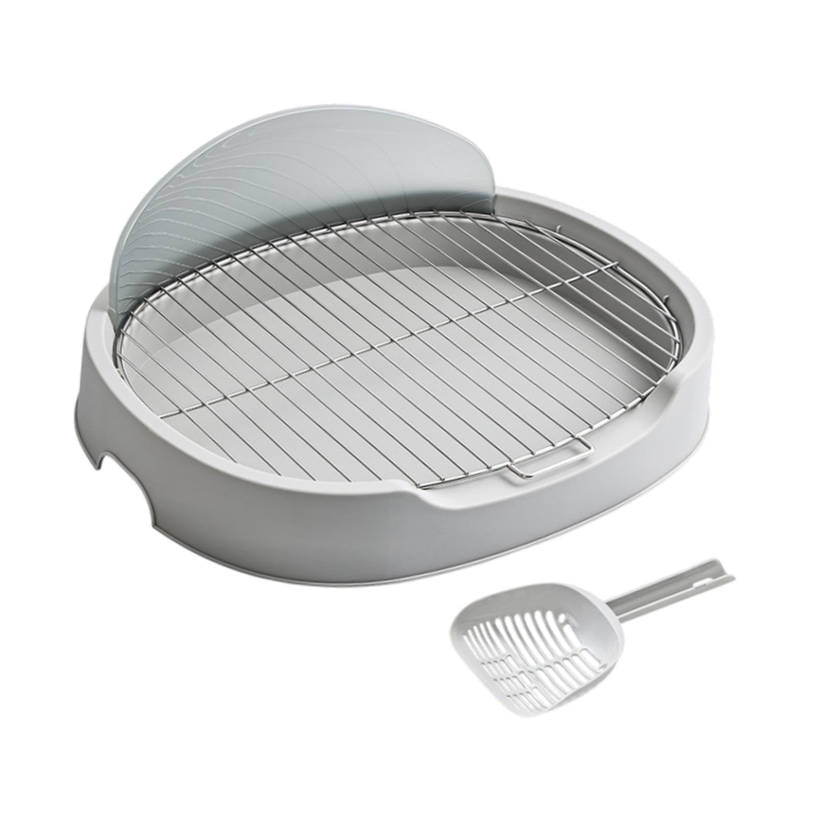 Generic Dog Toilet Litter Box Dogs Potty Tray Pet Litter Pan Cleaning Tool,Reusable,Pet Pee Toilet,Training Corner,for Small Dogs, Grey, 15mm