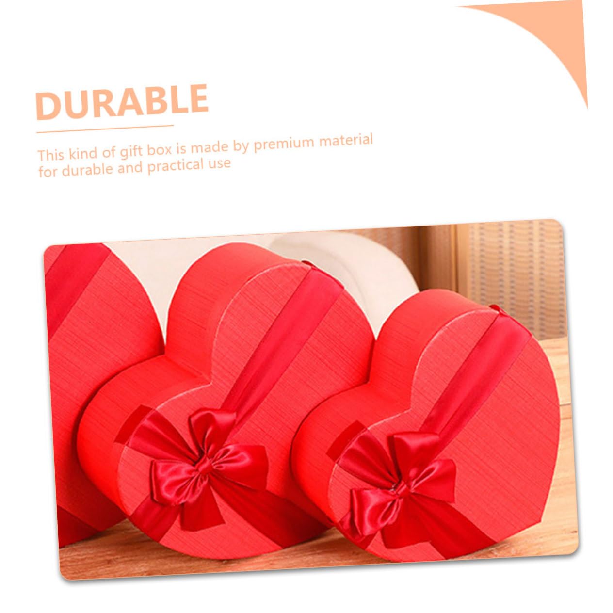 COLLBATH Herzförmige Geschenkboxen 3er-set Zur Aufbewahrung Von Süßigkeiten Blumenmädchenboxen Für Valentinstag Hochzeitsparty Geschenkpapier-verpackungsboxen