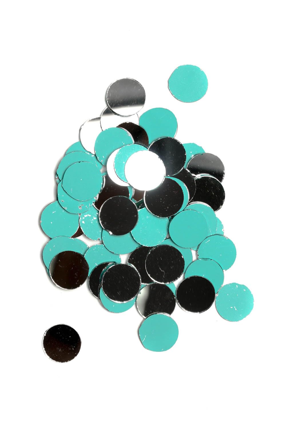 R&H Craft Mirrors Circle Shape 100 Grams, 490 Pcs Approx, for LIPPAN Art, Mirror, MUD, Craft, Mosaic, Home Decorations ETC (1 CM)