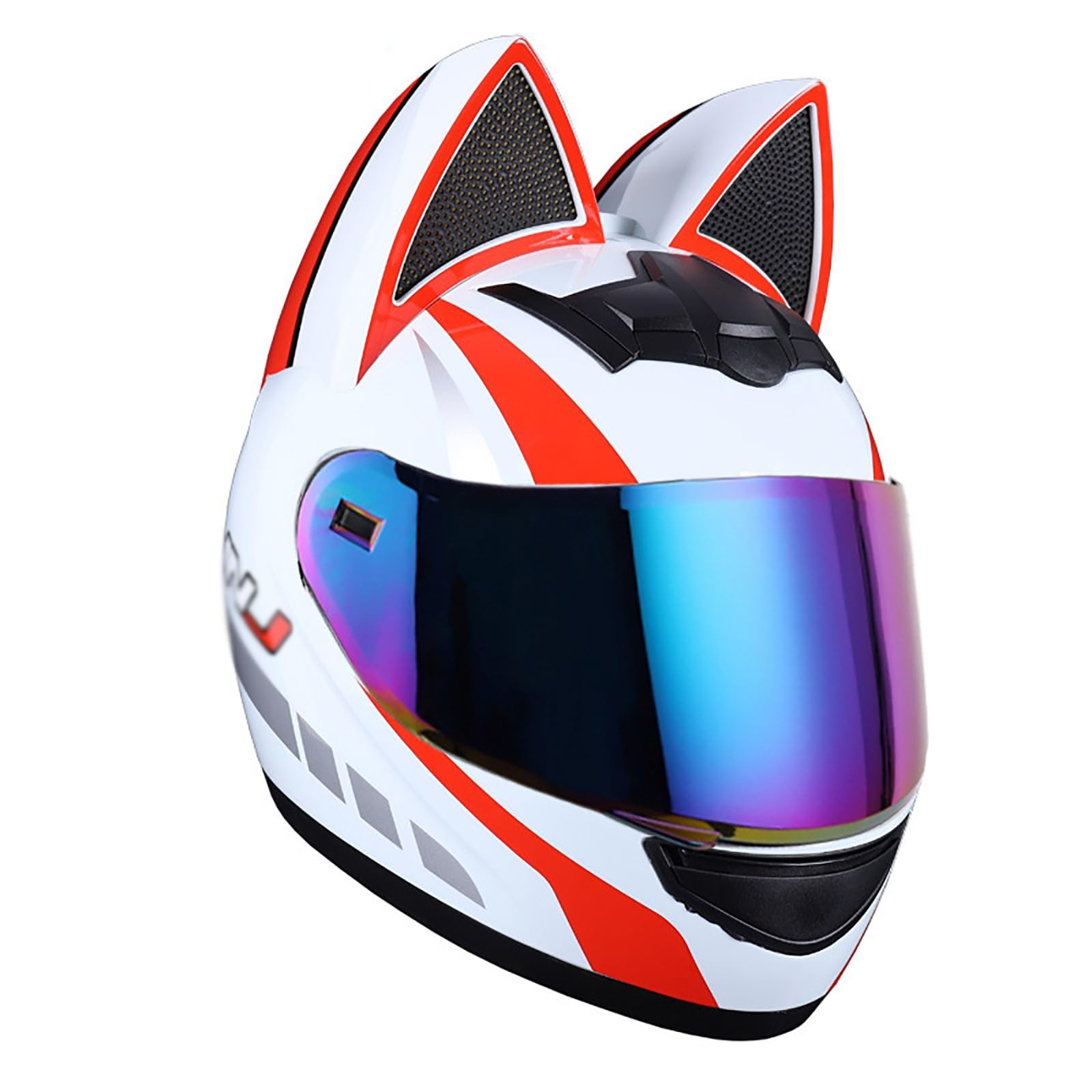 Amazon.co.jp: 女の子女性オートバイヘルメット猫耳ヘルメット