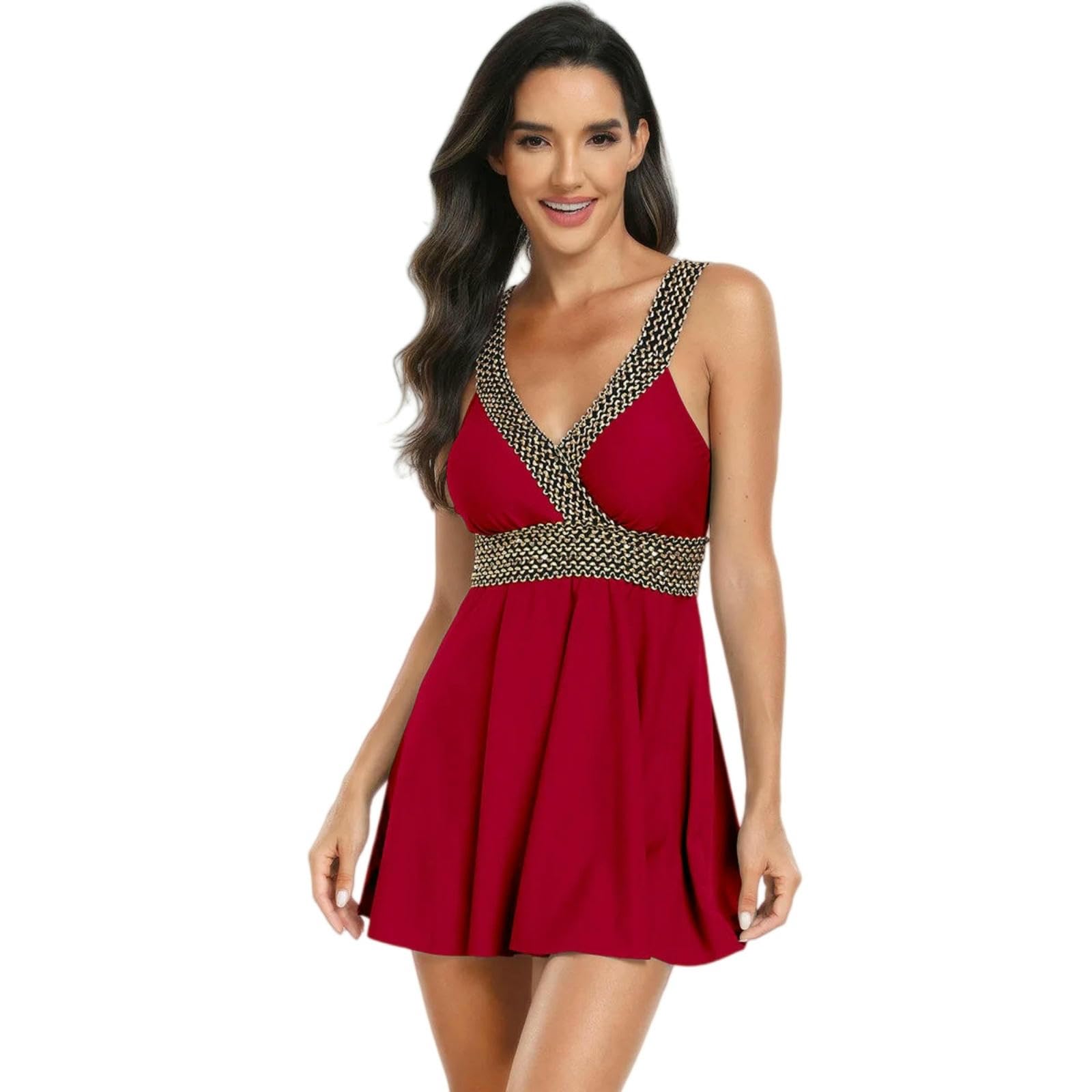 Bañador de mujer dos piezas halter rojo XL para tus vacaciones