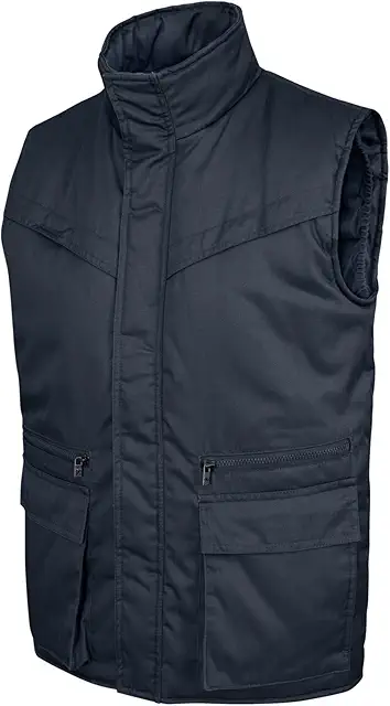 Gilet de travail matelassé Smart marine - Gilet sans manche matelassé chaud et fonctionnel