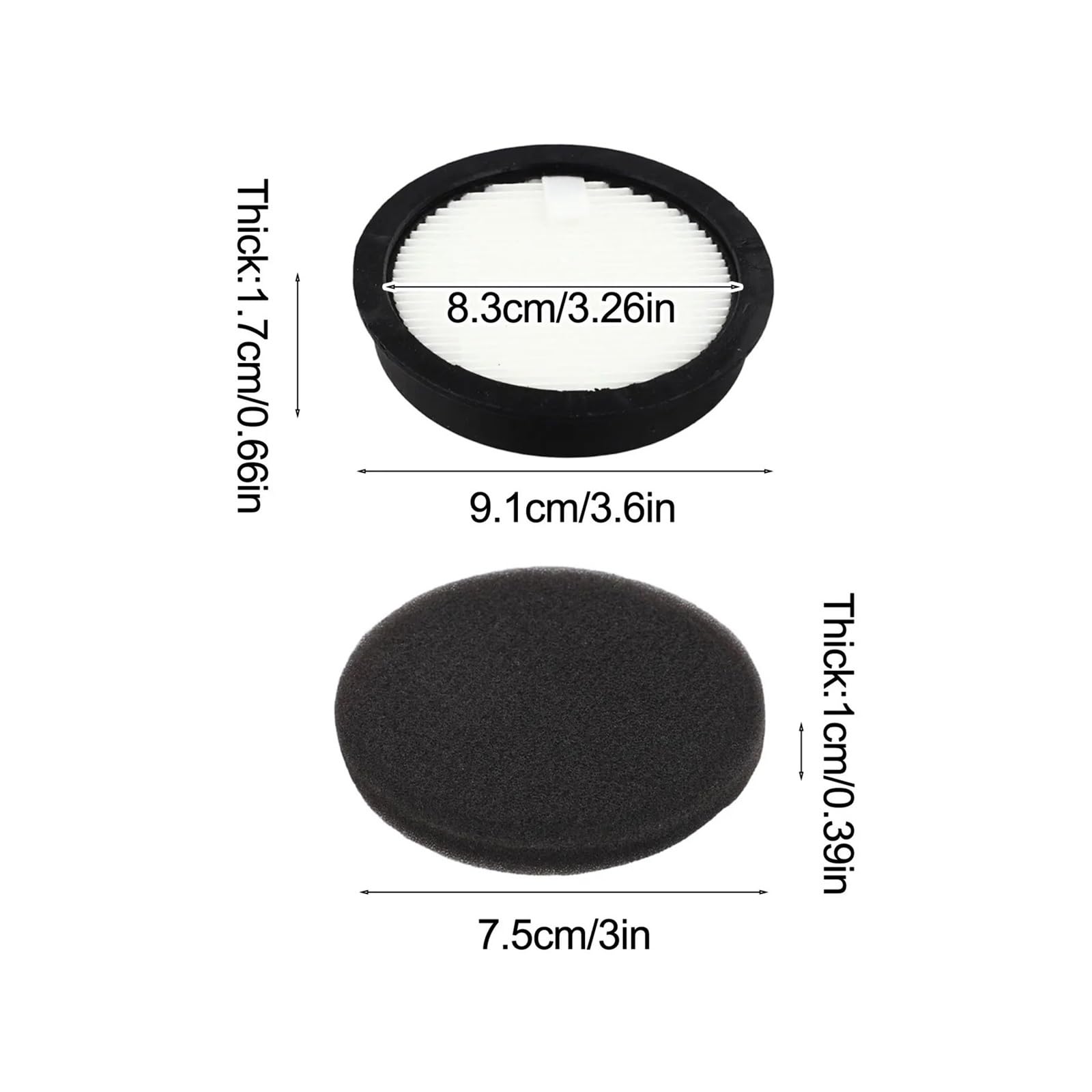 Kit De Filtro Y Esponja, Piezas Repuesto for Aspiradora, Compatibles Con Los Modelos Laresar,Elite 3 WLUPEL KBHO15(4pcs)