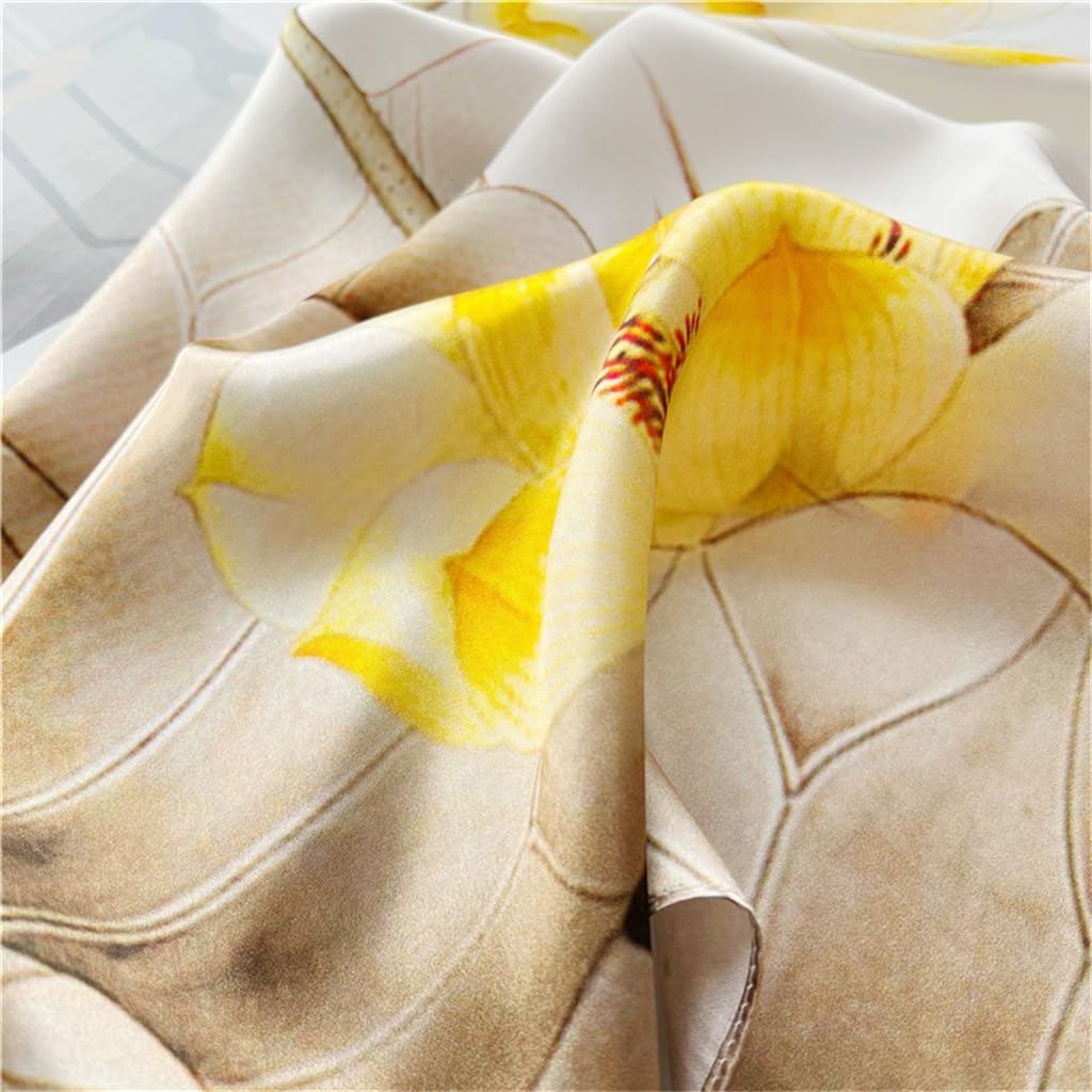 Longs Foulards en Soie imprimés en Satin Polyvalents for Les Foulards de décoration de Mode for Femmes