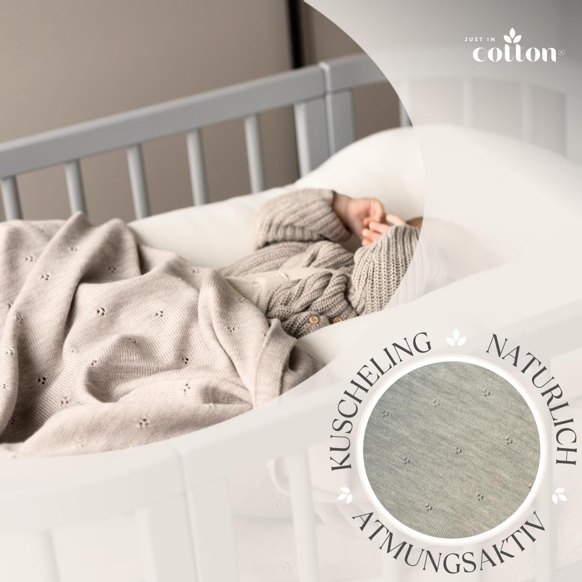 Babydecke Merinowolle 75x100cm Premium Baby Decke | 100% Merino Wolle, Einschlagdecke Babyschale, Winterdecke für Neugeborenen Newborn Baby Kleinkind Kind
