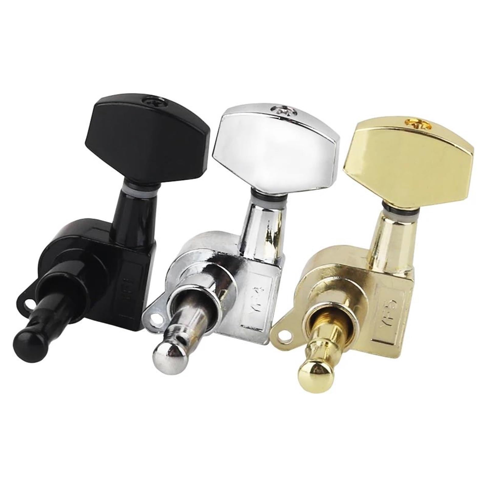 Clés D'accordage De Guitare Lot De 6 Mécaniques Carrées Scellées 3L3R Pour Guitare Électrique Ou Acoustique(Gold)