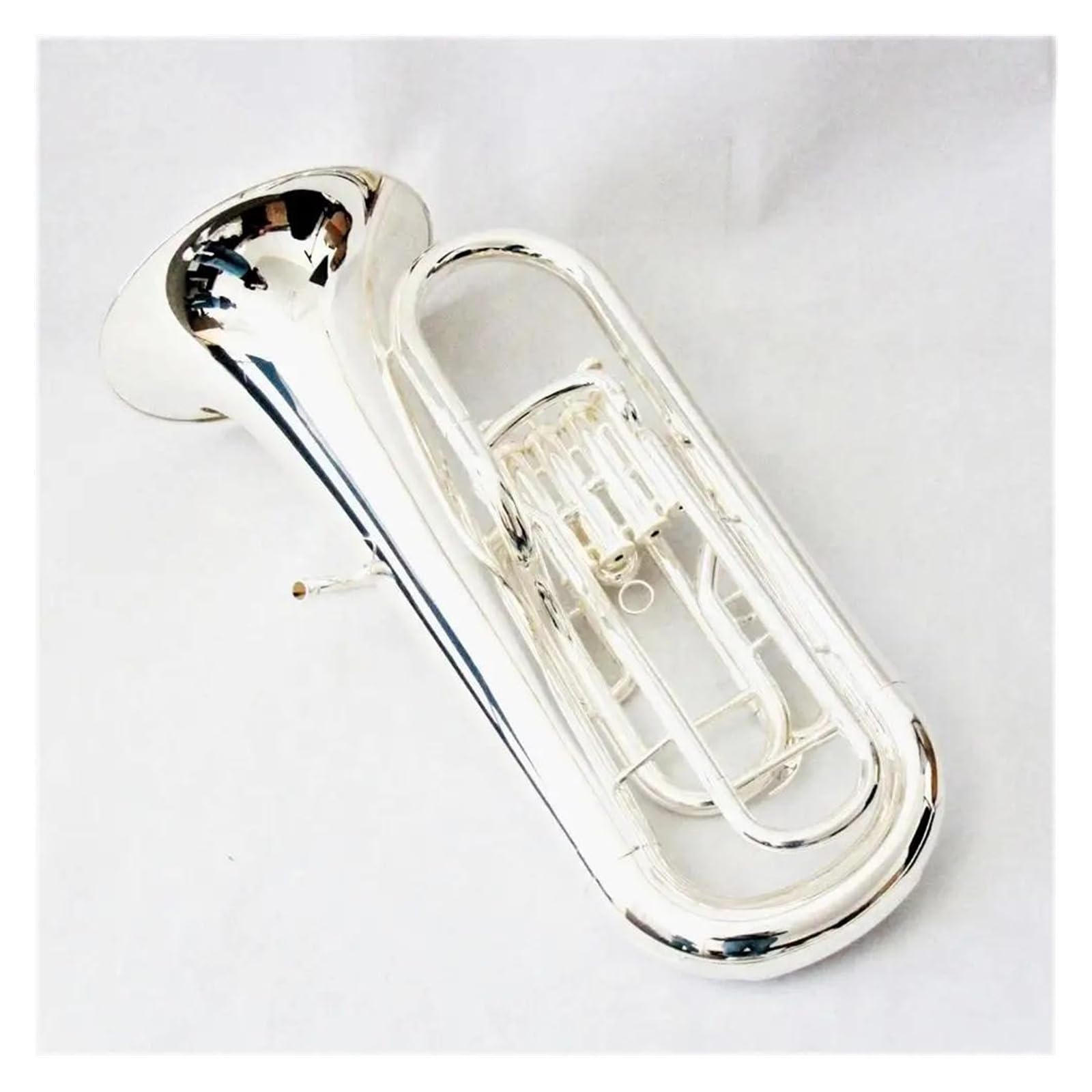 Amazon | シルバーユーフォニアムホーン楽器真鍮銀メッキ 4