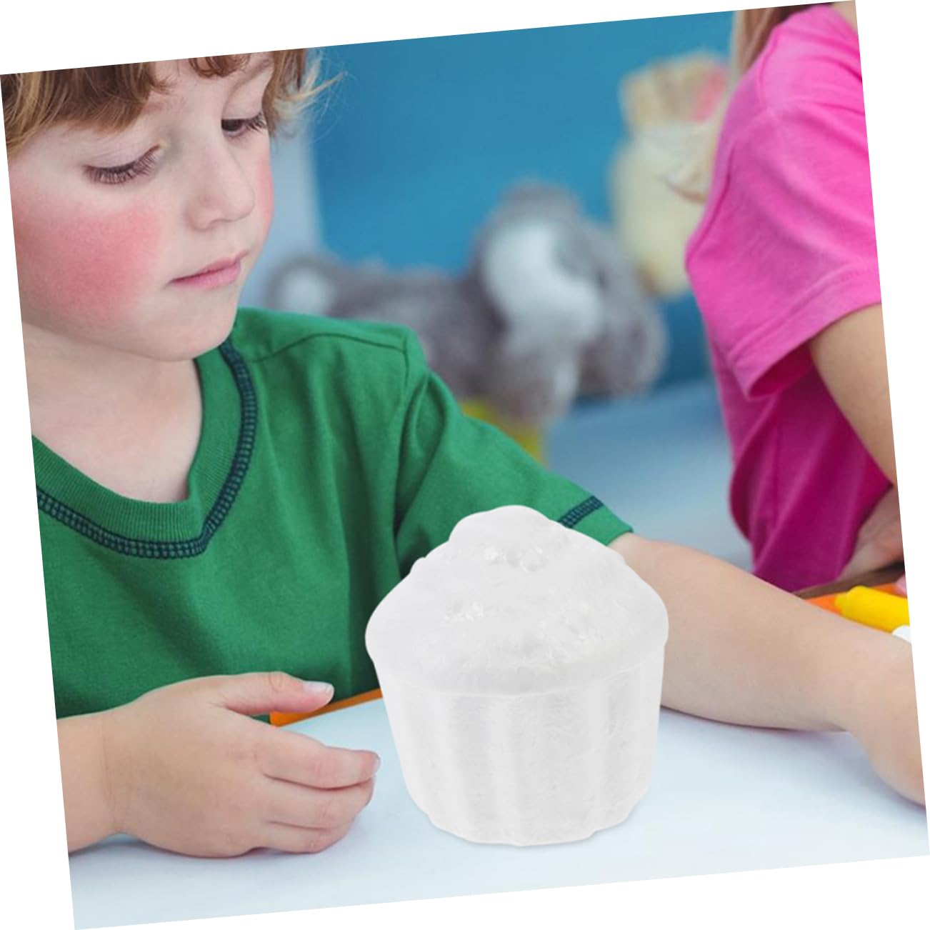 VICASKY Lot de 5 Modèles de Gâteau en Mousse Blanche Forme Cupcake pour Travaux Manuels et Accessoires D'entraînement Créatifs Faits Main