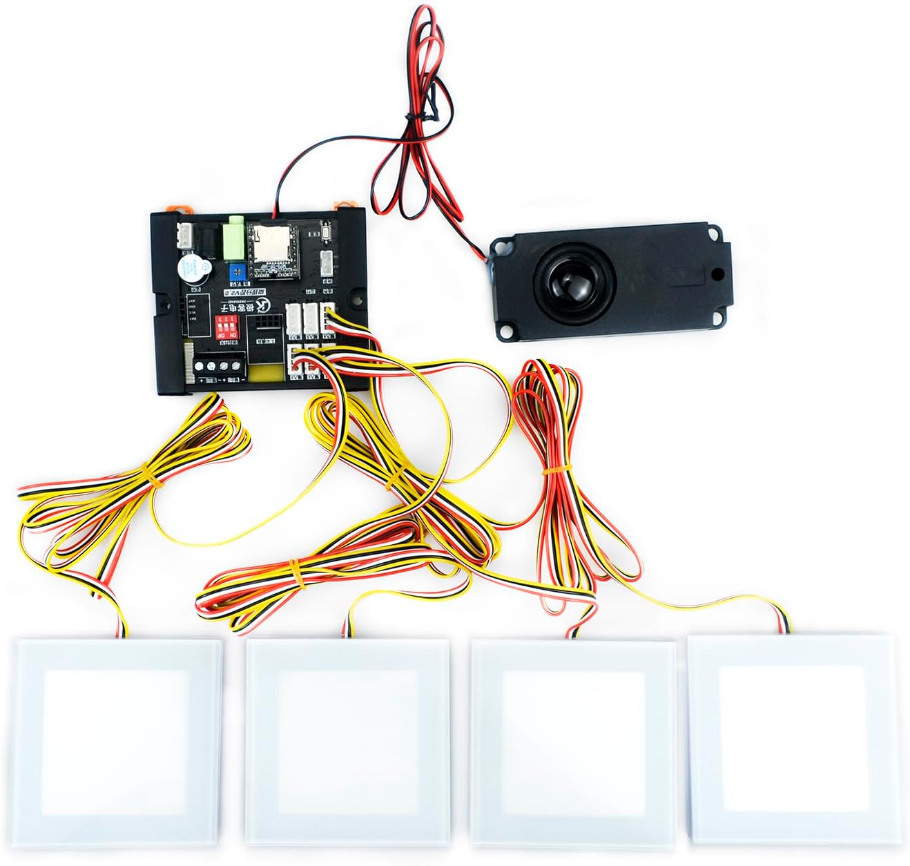 Escape The Room Props Color Touch Panel Sensor Touch The Pad and 7 Colors Cycles Trigger Display EM Lock Controlling The Door Open for Room Escape Puzzle Adventure Game Playing (4 Set)