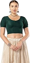 Stay On Trend: Latest Fashion Readymade Blouses for Women,Round Neckline,Cookie Style and Balloon Sleeves.