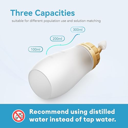 Miniatura 12 de Neti Pot - Kit de enjuague sinusal, olla de malla de silicona de punta suave para botella exprimible sinusal, limpiador de lavado de nariz, enjuague