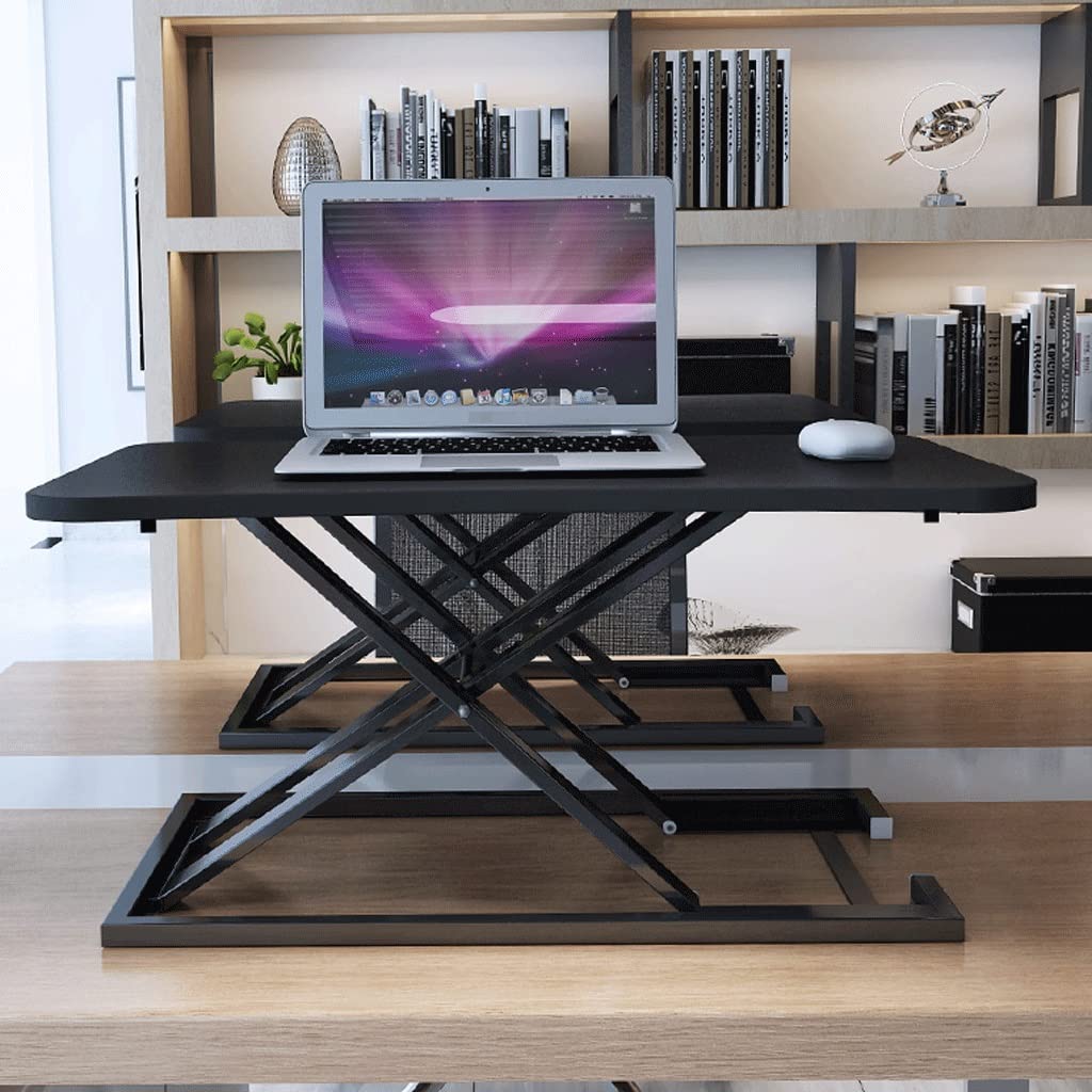 Convertisseur de bureau debout réglable en hauteur – Poste de travail assis-debout pour ordinateurs portables – Design stable et durable – Élégant et pratique (options de couleur disponibles)