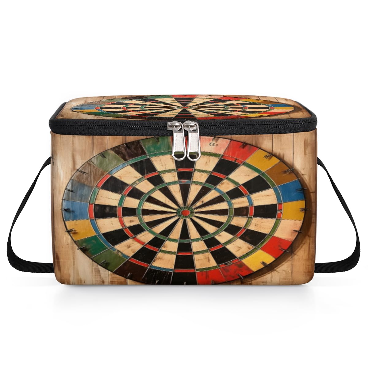 GzLeyigou Dart Turntable Lunch Bags for Women Men 9 Cans, Hot & Cold Food Delivery Bag Insulated Grocery Bag Insulated Lunch Box Cooler Bag for Office Work Picnic Beach