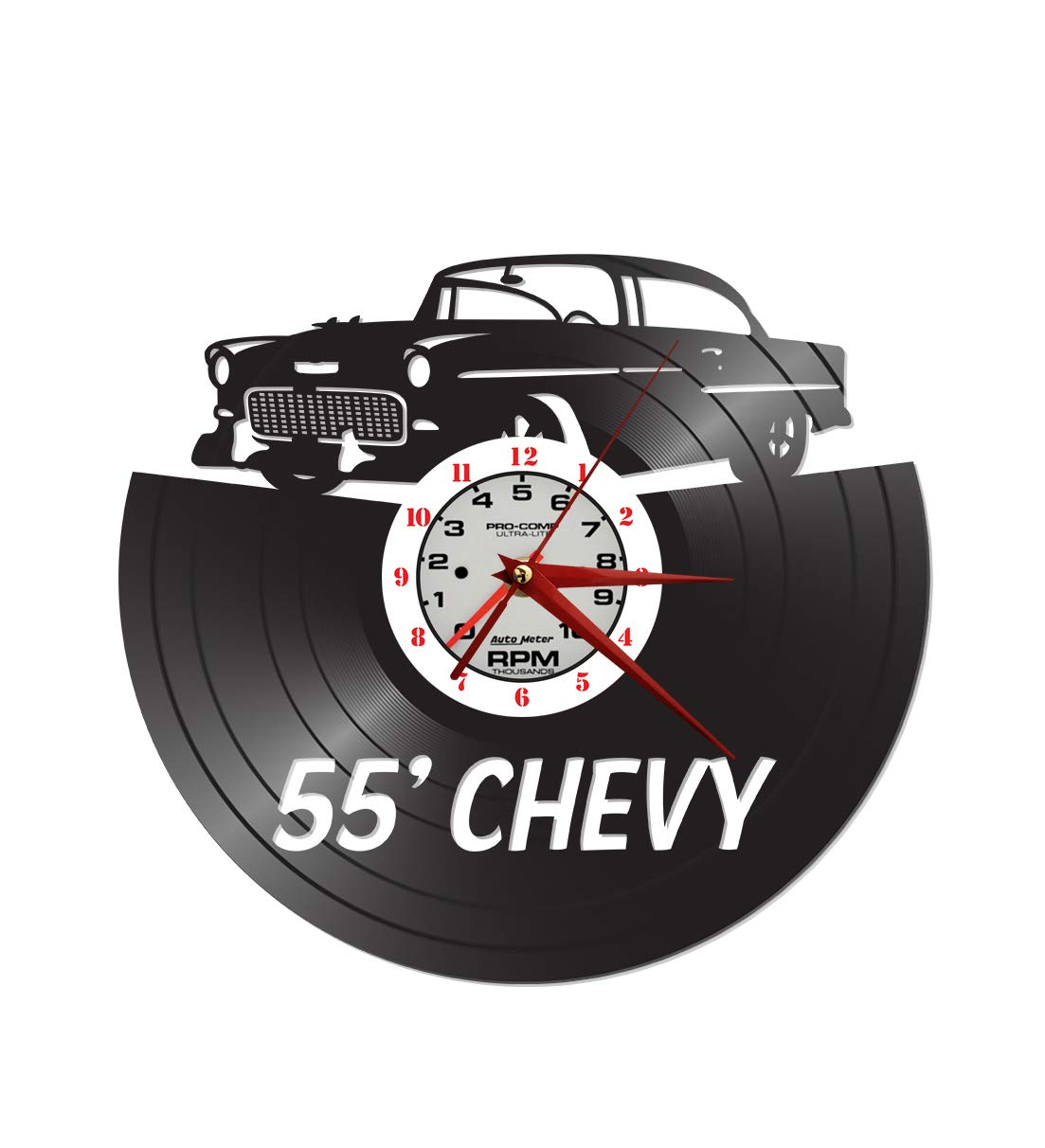 Vinyl Record Clock - Records for Wall - Vinyl Wall Decor - Wall Clock - 55