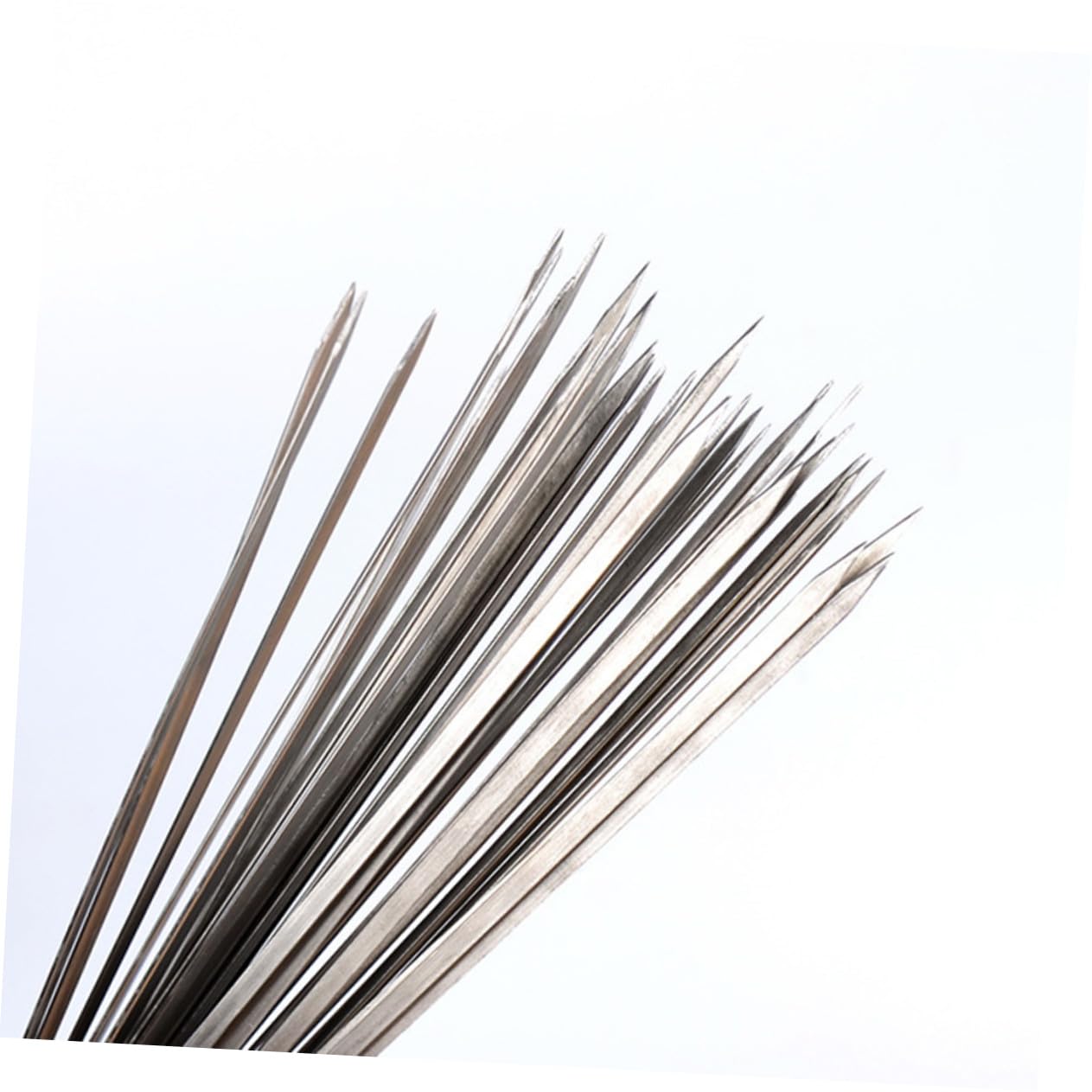 Brochetas de Barbacoa de Acero Inoxidable, 50 Piezas, 45 Cm