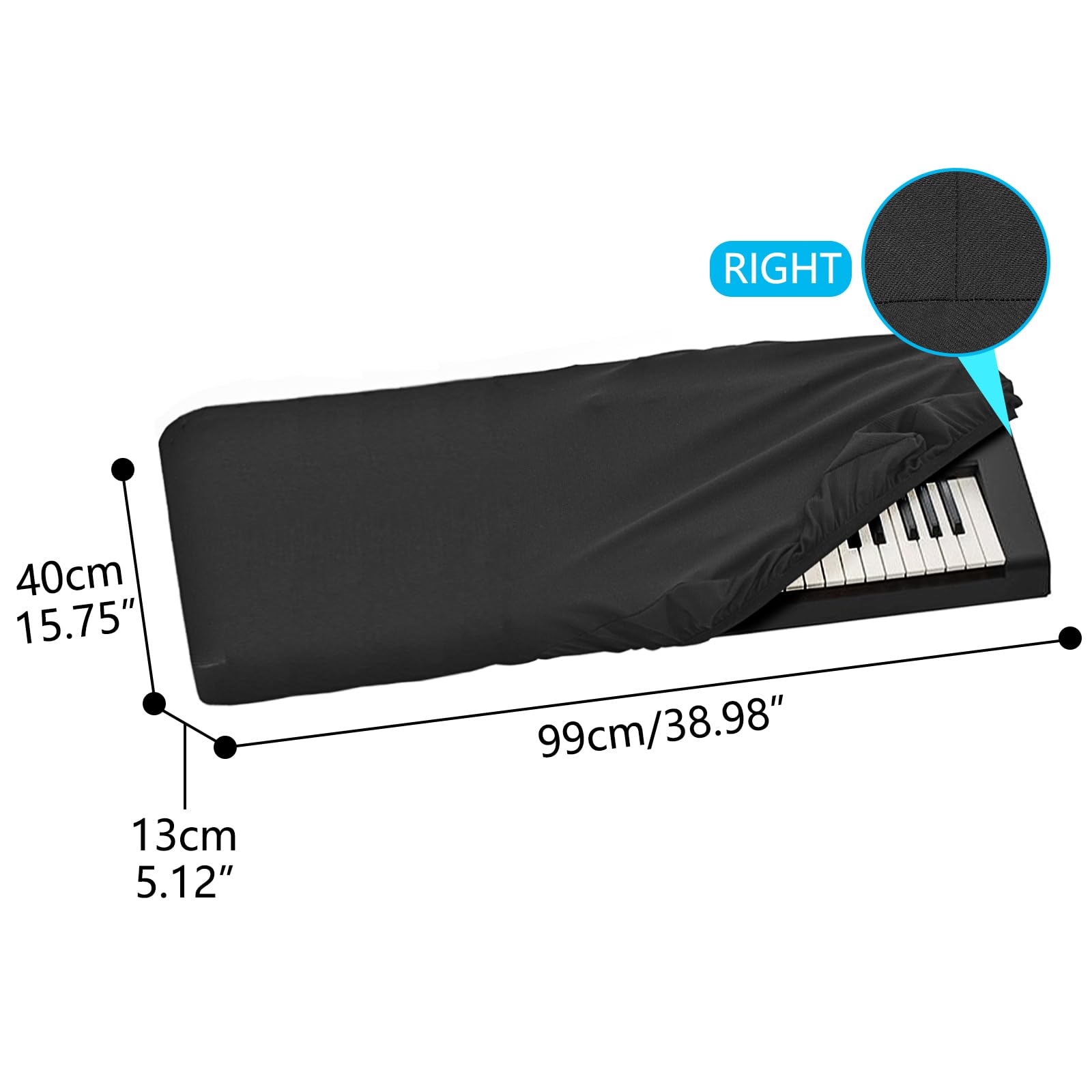 Musiin 61 keys piano keyboard dust cover, compatible with Yamaha PSR-E473,PSR-SX600,KORG EK-50,Pa 700,Pa 1000,Pa 300 - Image 2