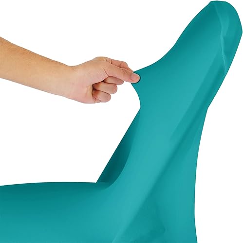Vista 100 de Fundas de elastano para silla, 12 unidades, protector lavable, fundas de silla plegables para sala de estar, fiesta, banquete, boda, hotel Esmeralda