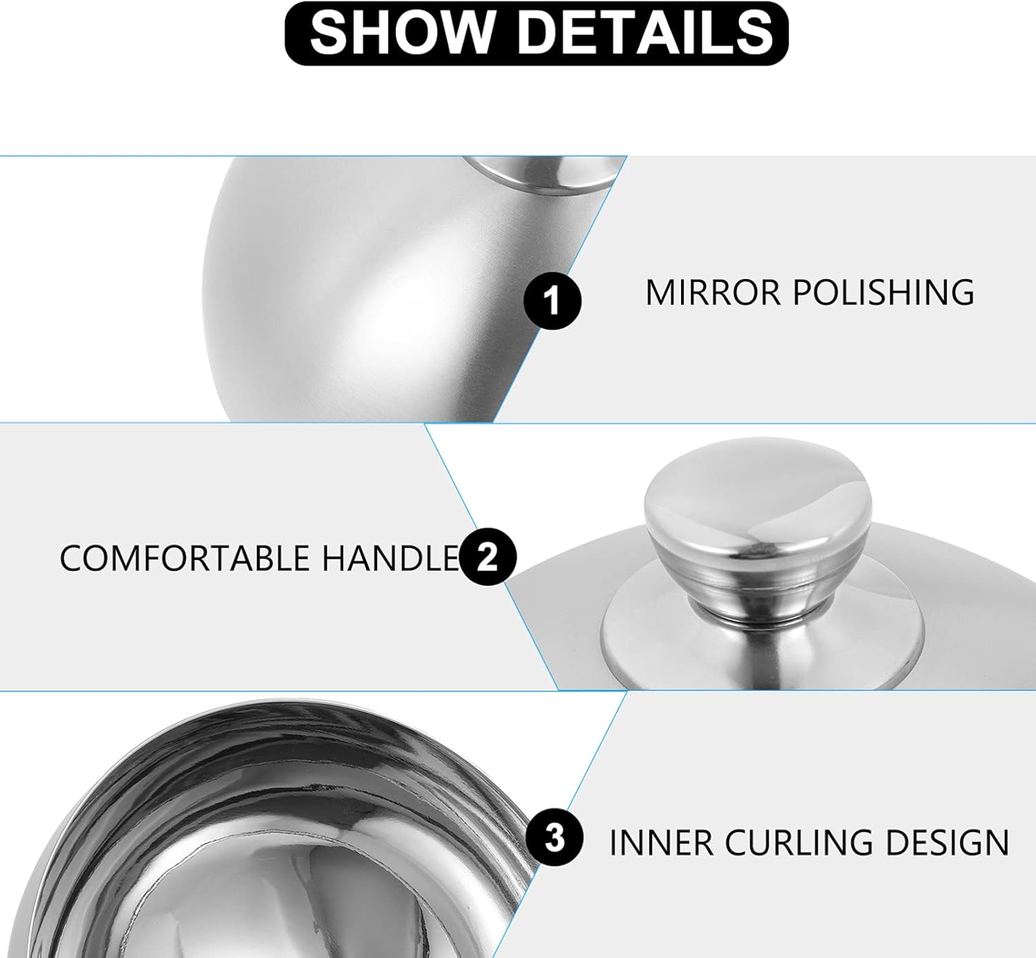 Hemoton Stainless Steel Food Dome Cover 10 Inch Dinner Dome Lid for Cooking Griddle Basting and Serving Keeps Food Warm