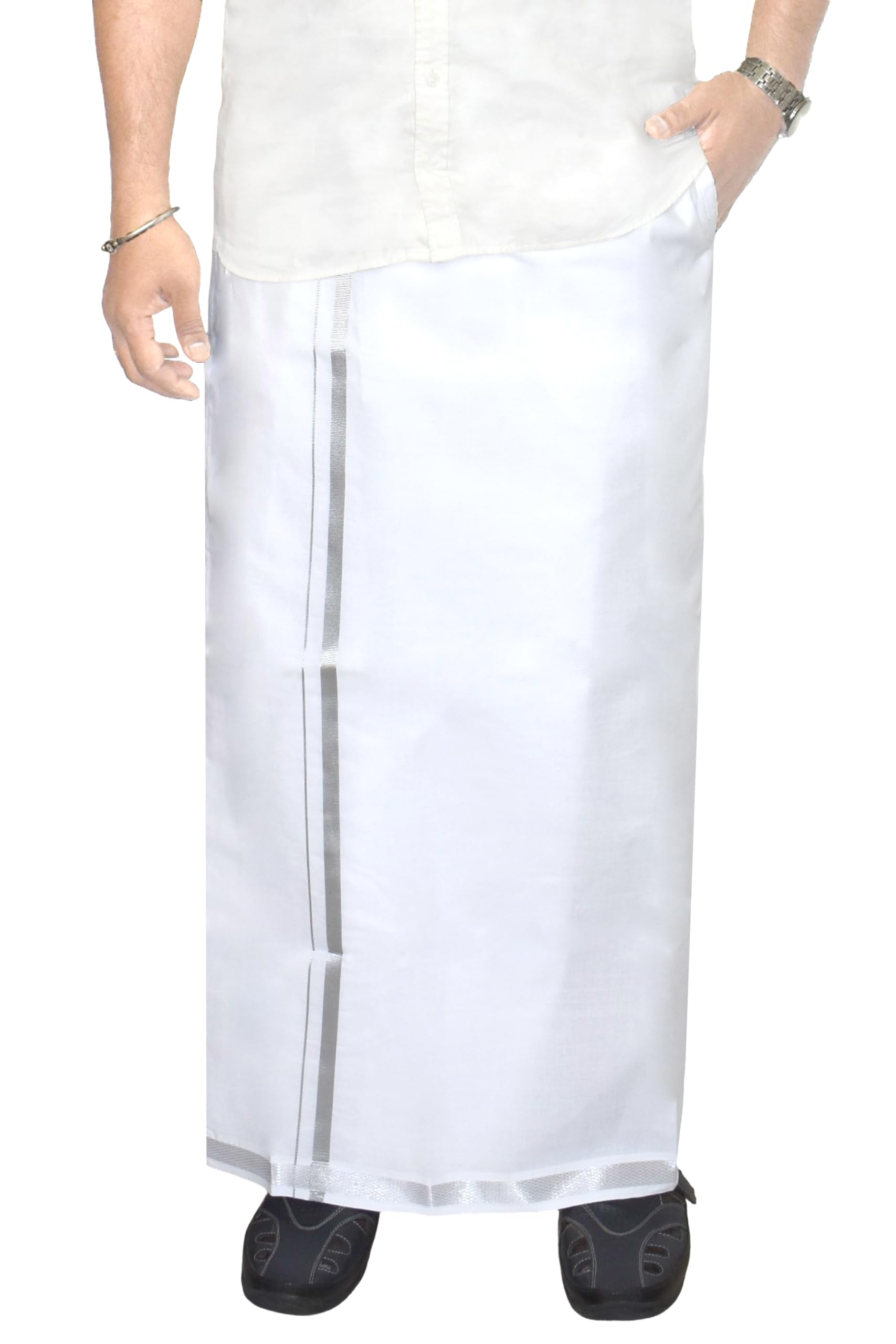 tuni mani Men's Polycotton Welcro Dhoti/Pocket Vesti/Free Size adjustable for all size (28"-44")-picture-49