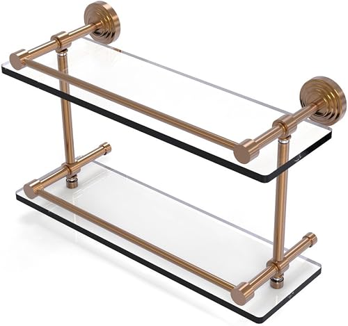 Allied Brass WP-2/22-GAL-BBR Wp 2 Gal Waverly Place Inch Double Gallery Rail Gla