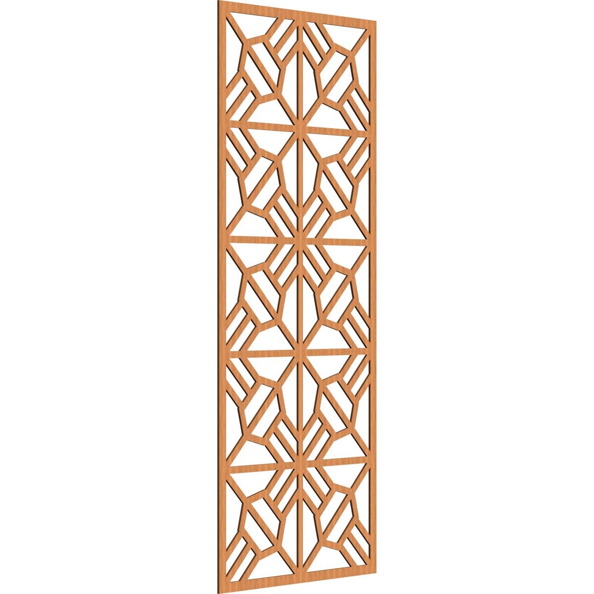 33 3/8"W x 84 3/8"H x 1/4"T Auburn Decorative Fretwork Wood Wall Panels, Cherry