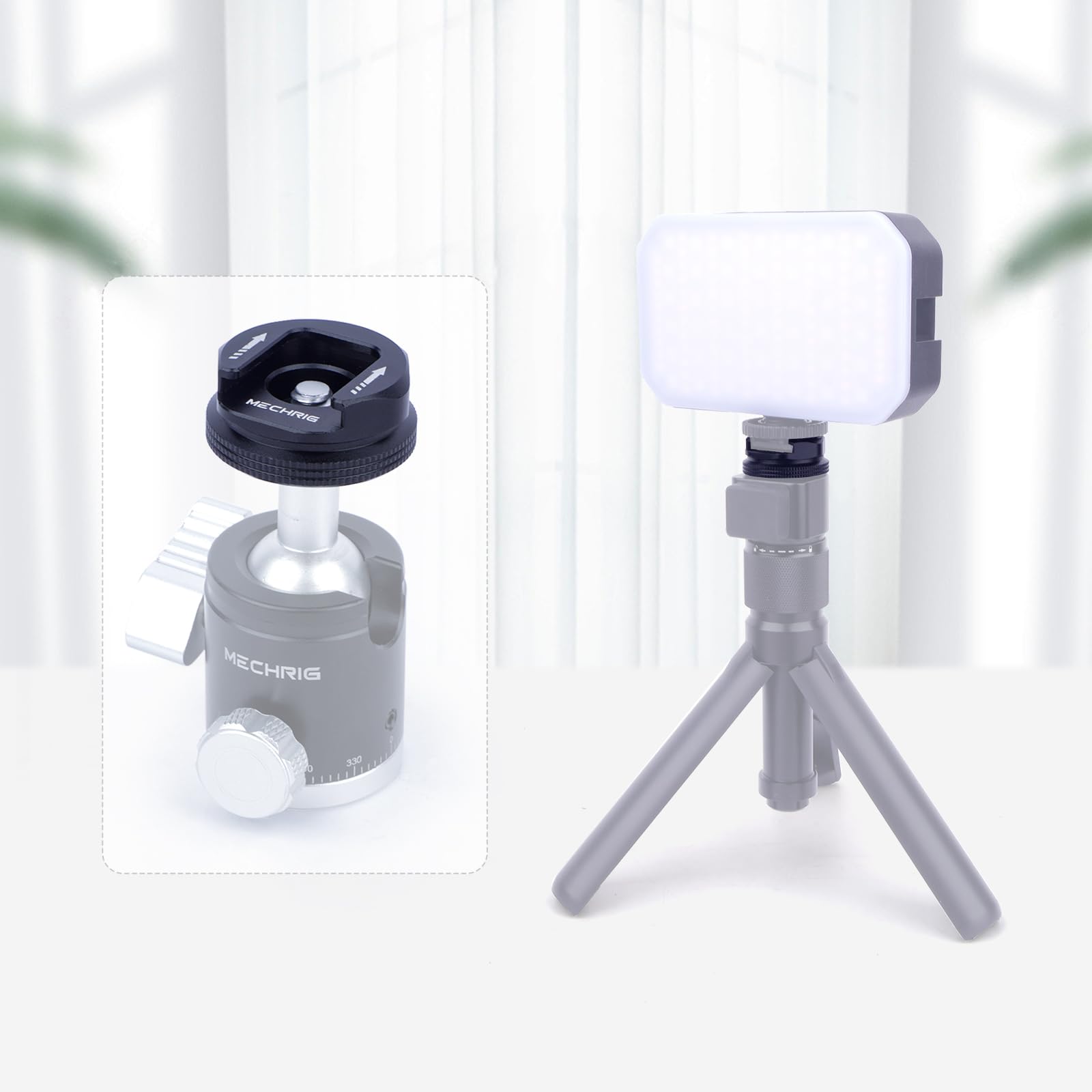 Adaptador de montaje de zapata fría con rosca de 1/10.2 cm-20, accesorio universal de cámara de aluminio para micrófono, luz LED, monitor, 30 x 13.5 mm, 19.5 g, diseño antideslizante (62029)