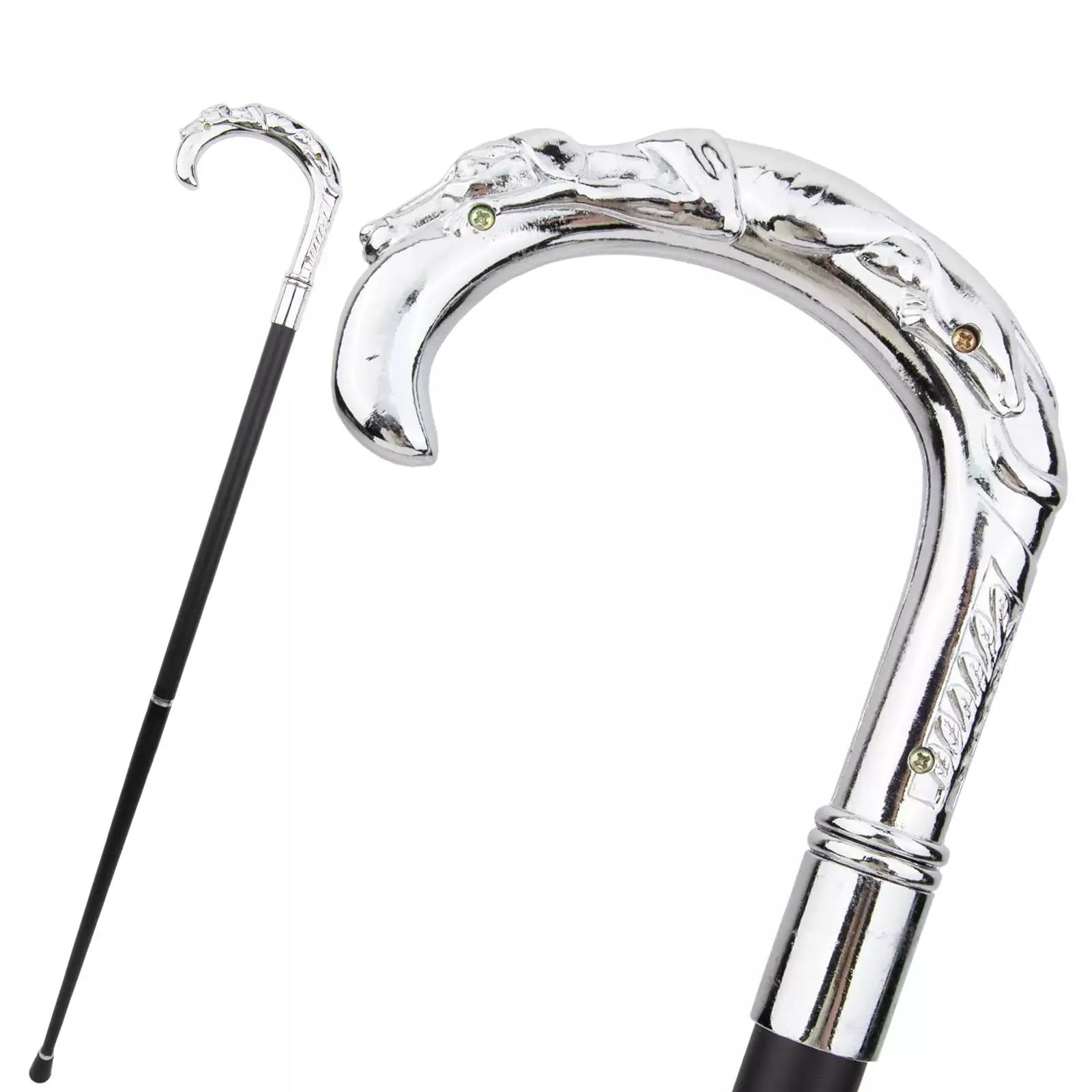 Bastón de Senderismo Blanco Curvado, Bastón de Trekking Minimalista con Arco Suave, Ayuda para la Movilidad Ligera, Resistente y Ergonómica para Hombres y Mujeres