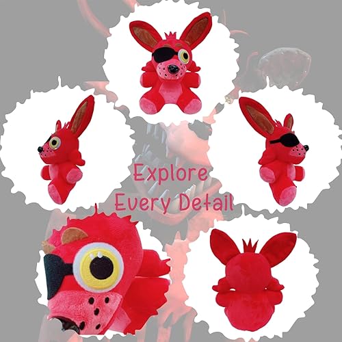 Miniatura 5 de fesmaro FN-I-AF Juguetes de peluche, animal de peluche Fo-I-Xy, peluche de pirata para fanáticos (10 pulgadas)