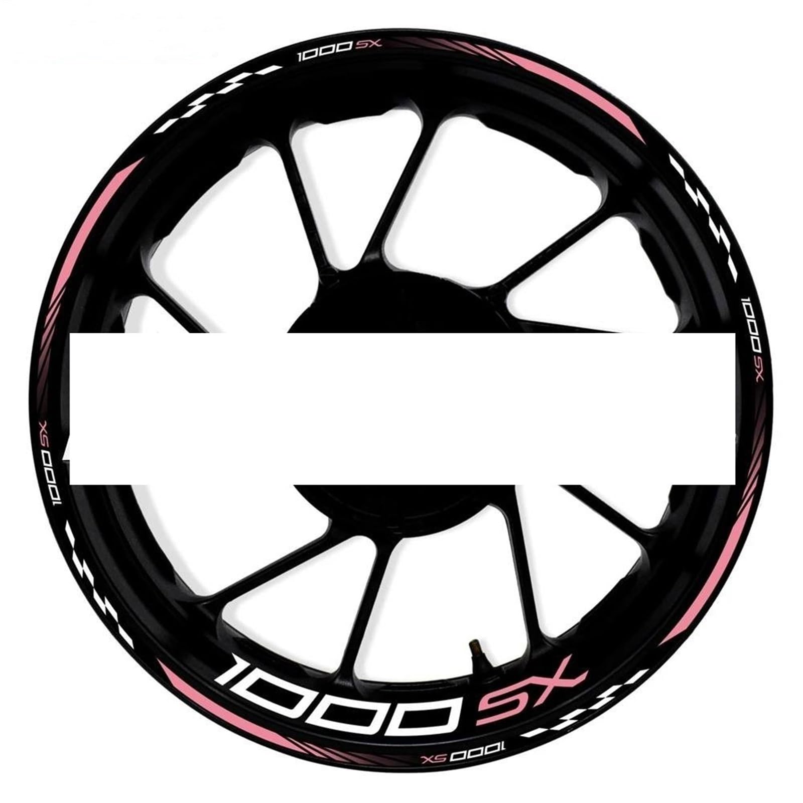 Motorcycle Wheel Sticker Rim Decal Hub Stripe Tape for Kawasaki Z1000SX Z-1000SX Decorative(Color9)
