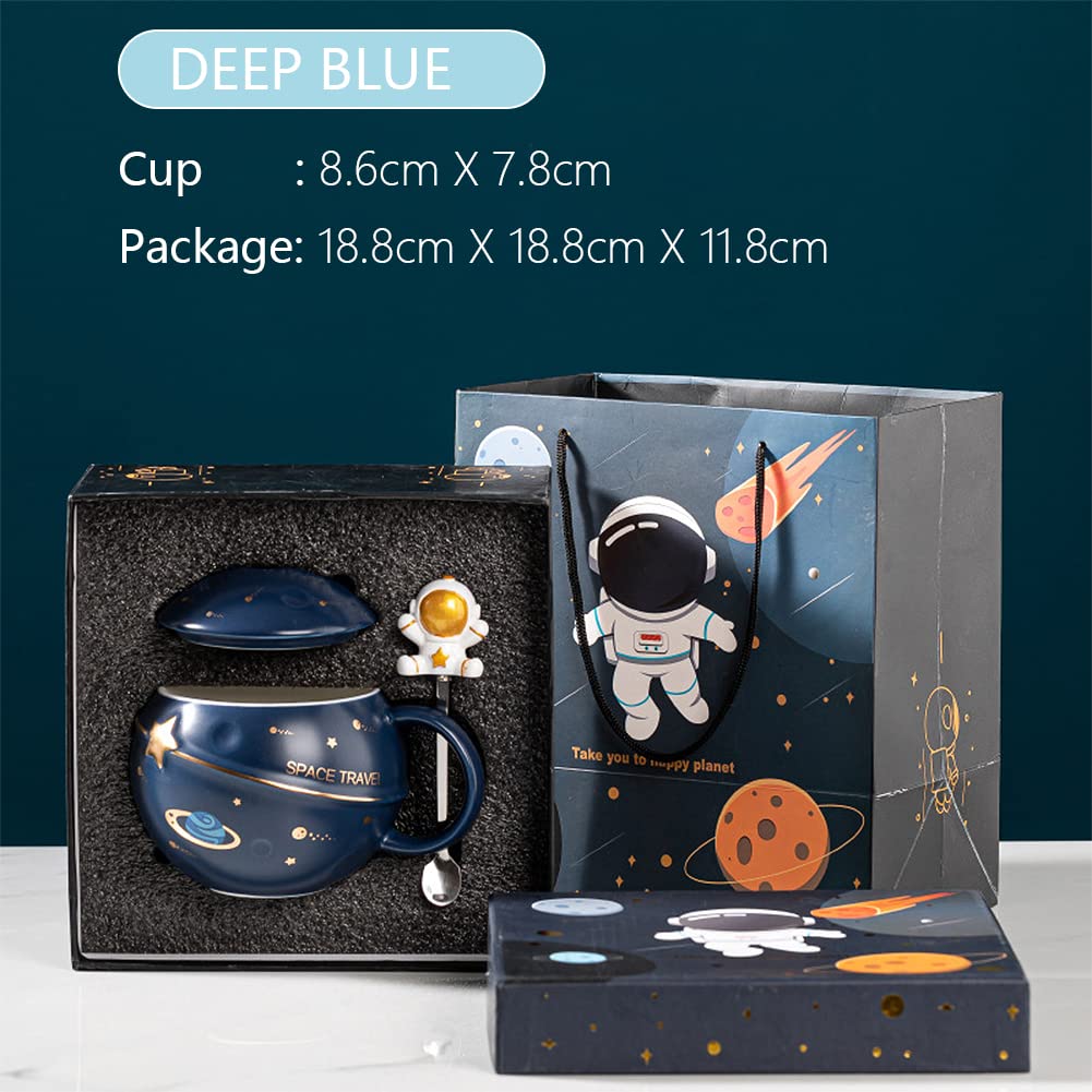 Süße Astronauten-Tasse Mit Deckel & Löffel – 400 Ml, Perfekt Als Geschenk!