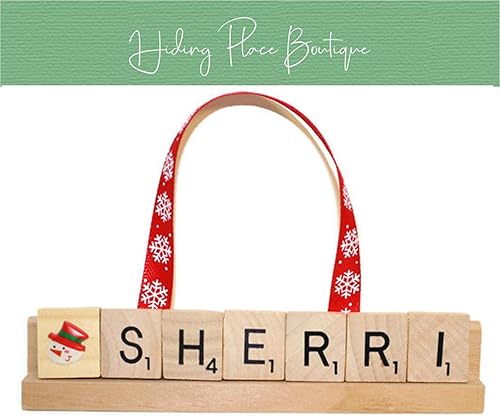Miniatura 2 de Name Ornament, Personalized Christmas Stocking Ornament, Custom Ornament, Scrabble Ornament, Personalized Christmas Ornament, Personalized Ornament,