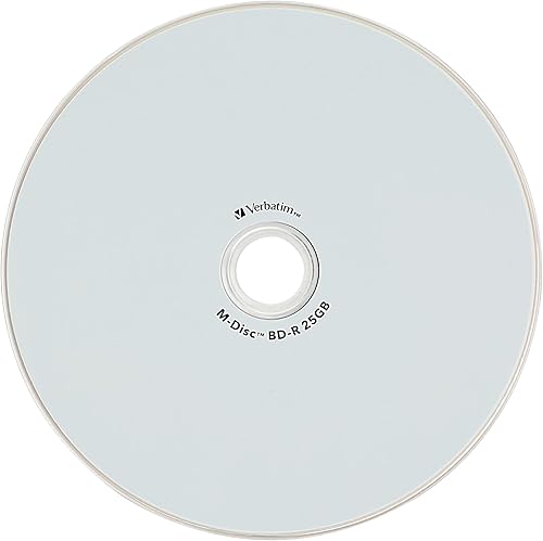 Miniatura 15 de Verbatim M DISC BDXL 100 GB 6X con superficie de marca en blanco Blu-Ray grabable Media – Paquete de 5 cajas de joyas, azul