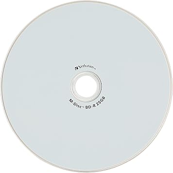 Verbatim M DISC BD-R 25GB 4X Lifetime Archival White Inkjet Hub Printable Blank Blu-Ray Recordable Media 10pk Spindle