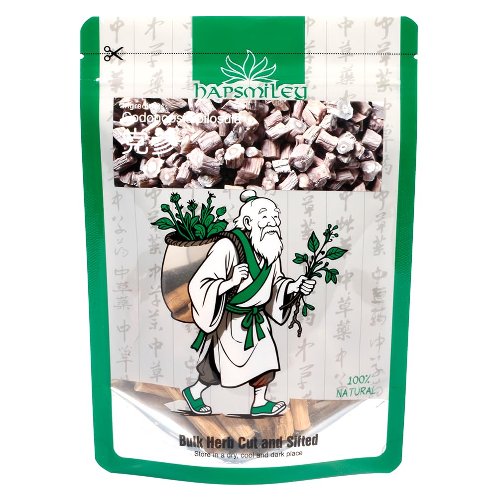Hapsmiley Codonopsis Pilosula (Radix Codonopsis/Dangshen/党参) Wild Dried Roots -Dried Bulk Herbs 3.5 Oz (100 g)