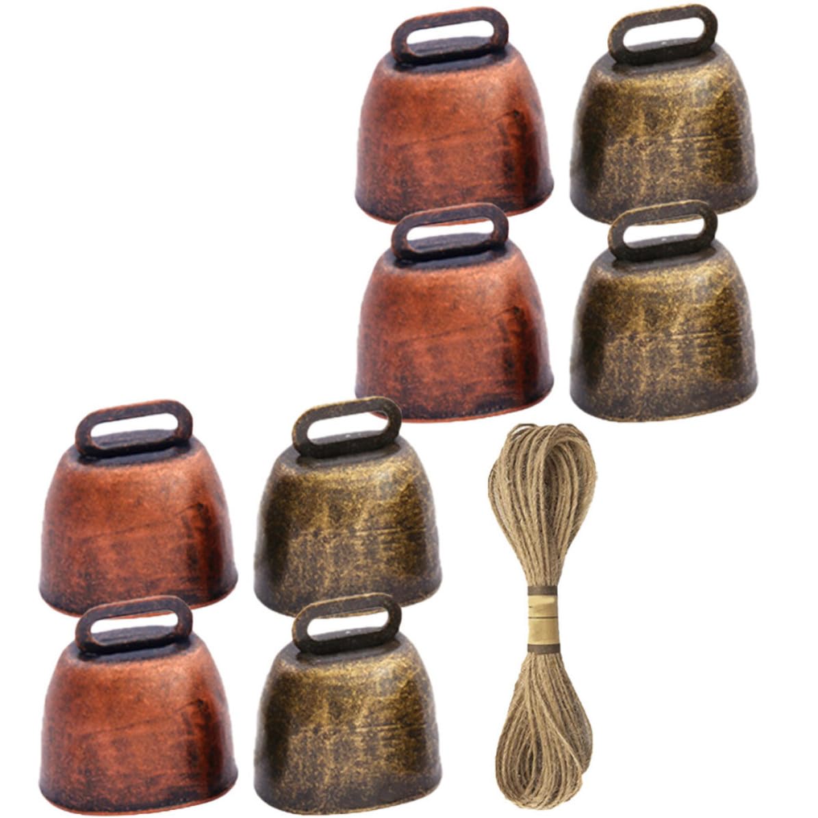 Toddmomy 4 Sets Metallene Kuhglocke für Pferde und Schafe, Klare