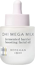 Beekman 1802 Oh Mega Milk Facial Oil - Hydrating Vitamin C & Niacinamide Serum - Repairs Skin Barrier & Reduces Dark Spots From Aging - Fragrance Free, Sensitive Skin Safe