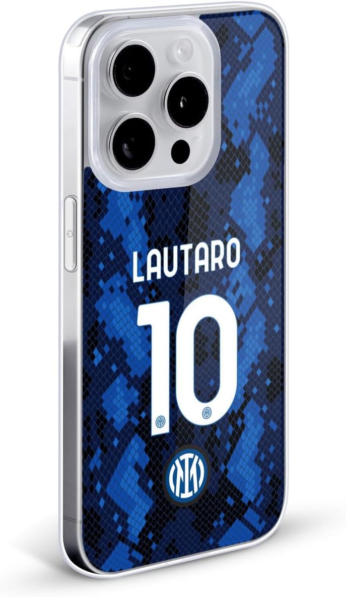 Head Case Designs Officially Licensed Inter Milan Lautaro Martínez 2021/22 Players Home Kit Gel Case [Military Grade Protection] Compatible with Apple iPhone 14