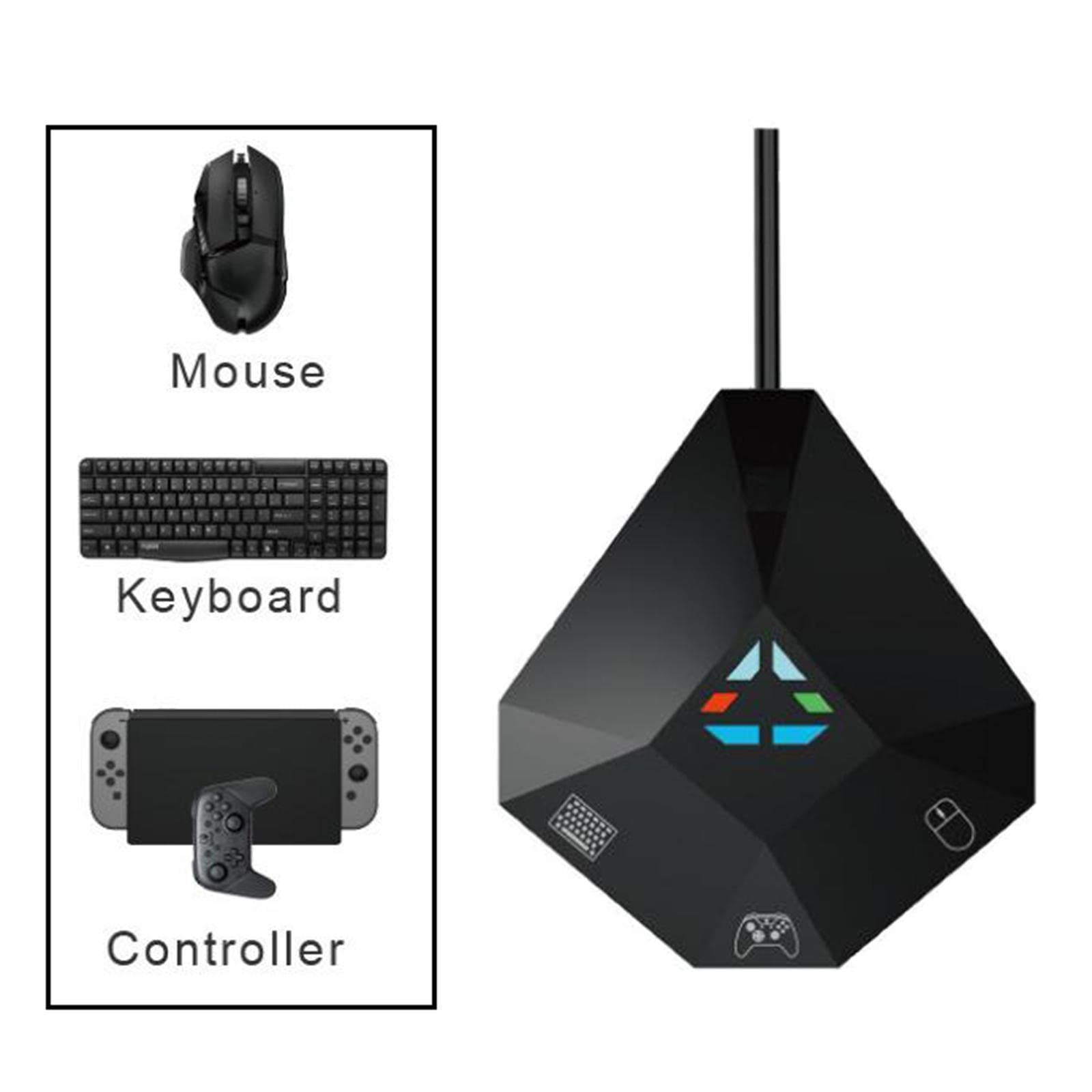 Clavier Souris Convertisseur USB Adaptateur Pièces avec Prise Casque 35mm Accessoires Professionnels pour Jeux Vidéo Compatible PS3 Xbox360 Switch