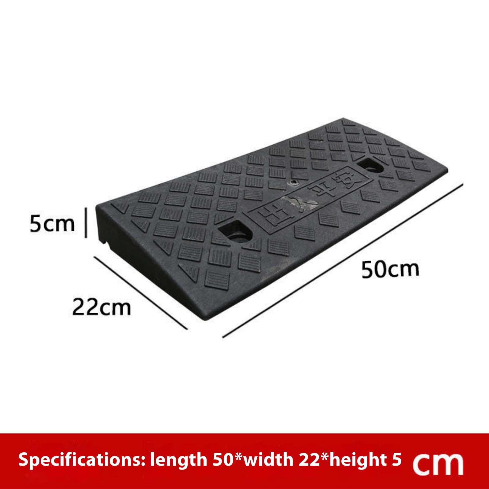en Caoutchouc De Trottoir, Rampe De Seuil pour Marche Hauteur 5-13 Cm, Rampe De Bordure pour Trottoirs, Voitures, Camions, Accès, Vélos, Motos, Chiens, Fauteuils Roulants (Noir, 50CM*22CM*5CM)