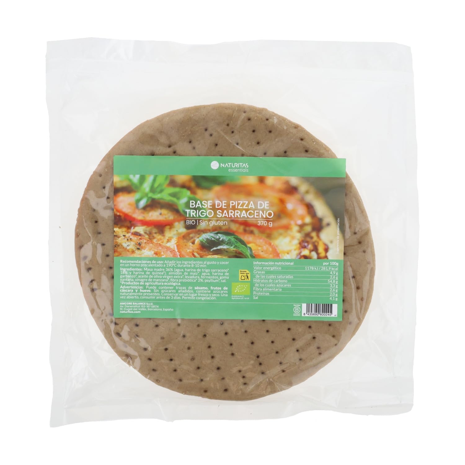 Bio Buchweizen Pizzateig Glutenfrei 370g Naturitas Essentials 2 Stück Vollkornteig Vegan