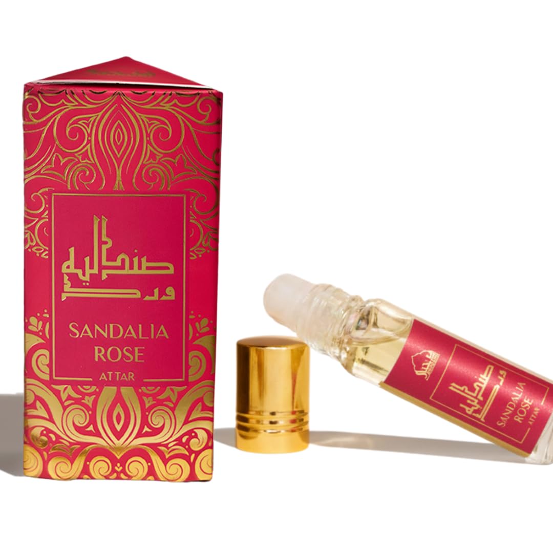 Dukhni Sandalia Rose Attar Oil Arabic Perfume Oils For Men And Women 100% Pure Ittar Roll On Perfume, Chandan, Sandal, Sandalwood Oil Eid, Ramadan Gifts, Non Alcoholic & Vegan Fragrances-picture-13