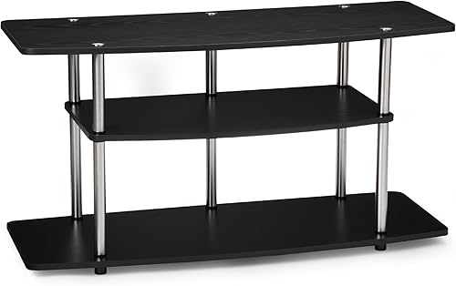 Convenience Concepts Designs2Go Soporte de TV amplio de 3 niveles de 46 pulgadas sin herramientas, negro
