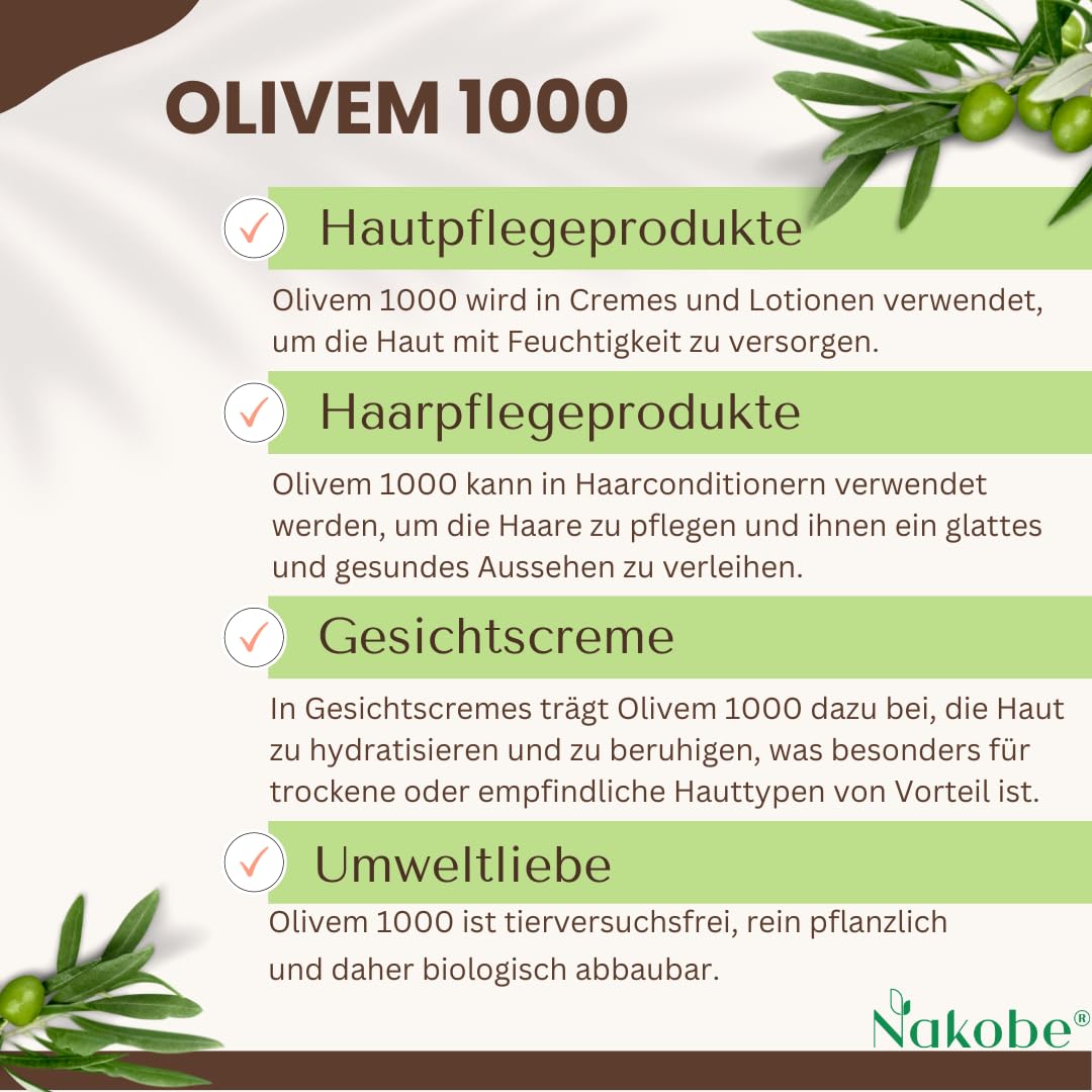 Olivem 1000, 500g, Emulgator, Konsistenzgeber, PEG-frei (500g)