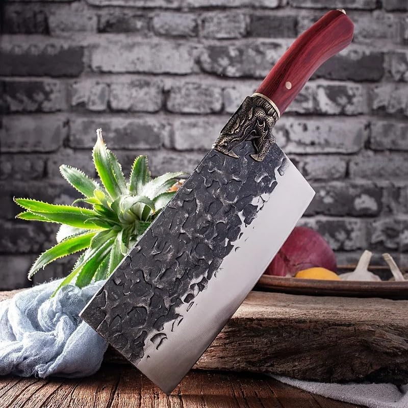 8 Inch Chinese Kitchen Chef Knife Meat Fish Slicing Vegetable Cutter Stainless Steel Cleaver Knife Butcher Chopping Kitchen Knives
