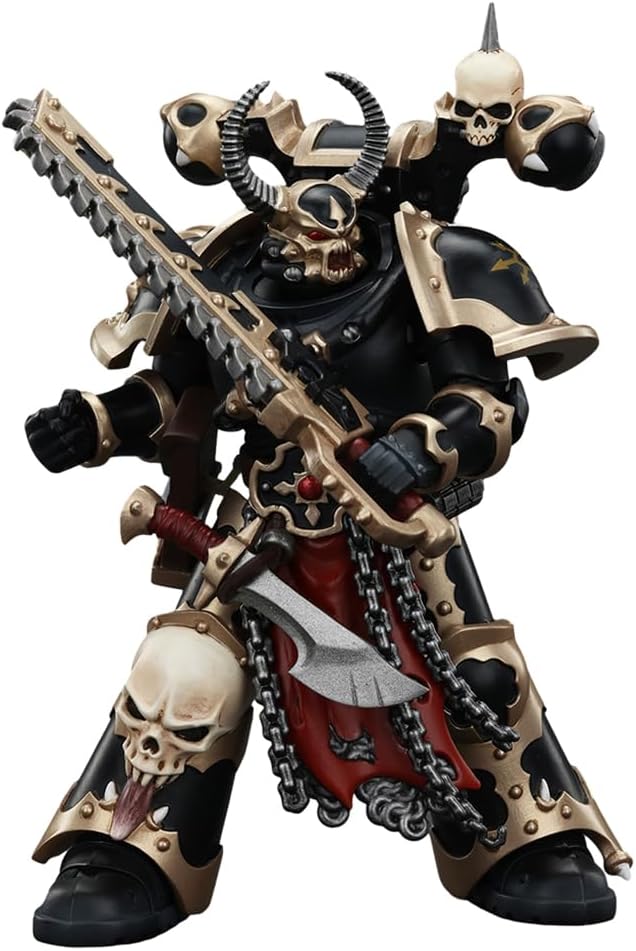 JOYTOY Warhammer 40k Chaos Space Marines Black Legion Chosen with Combi-melta and chainsword 1:18 Scale 4.96in Action Figure Mecha Joy Toy Collection Model
