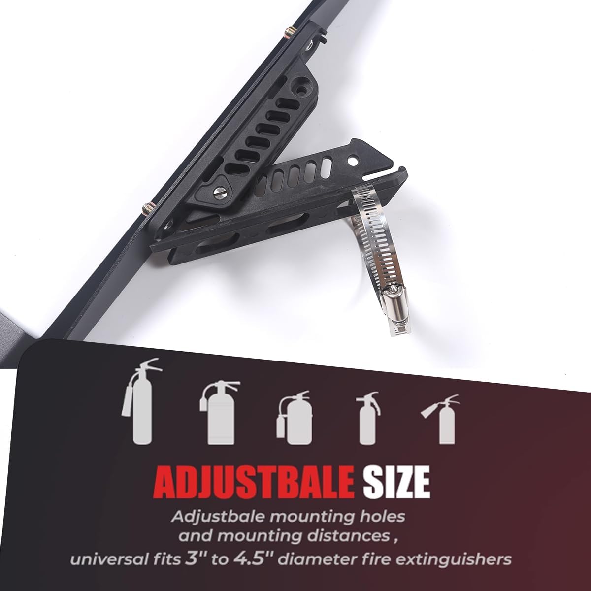 Aluminum Adjustable Roll Bar Fire Extinguisher Mount Bottle Holder Bracket for Toyot@ 86/Subaru BRZ 2022-2025 Car Co-Pilot Under Seat Quick Release Fire Extinguisher Bracket,Fire Extinguisher Mounts