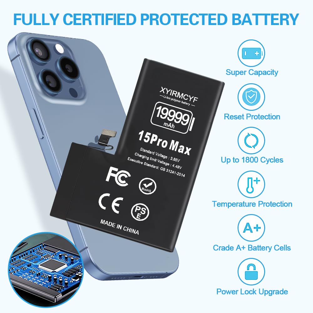 Amazon.com: XYIRMCYF 19999mAh Super Capacity Battery Compatible