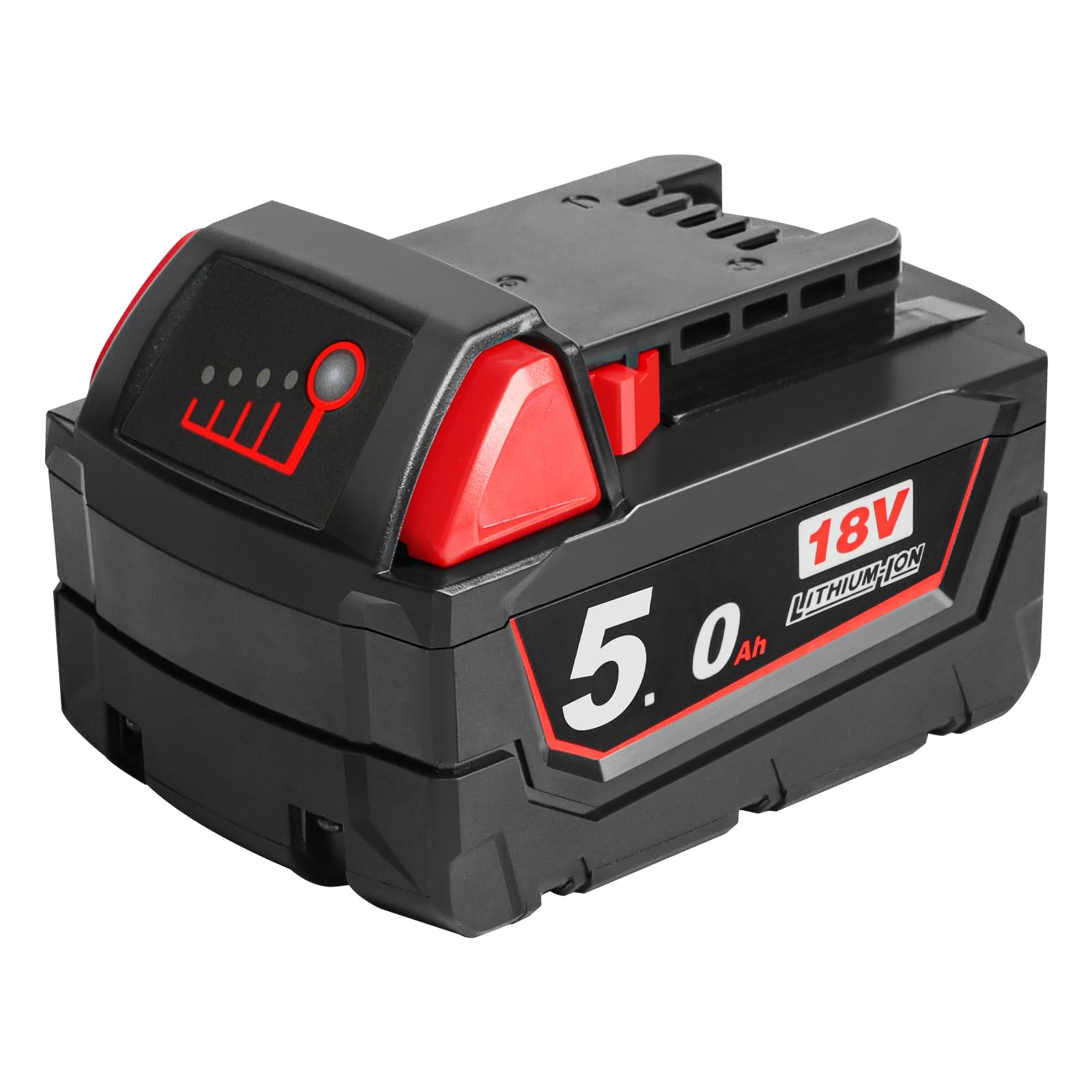 Waitley M18B5 18V 5,0Ah Kompatibel mit Milwaukee M18 48-11-1850 48-11-1852 48-11-1820 48-11-1828 48-11-1830 kabellose Elektrowerkzeuge